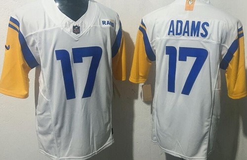 Men's Los Angeles Rams #17 Davante Adams Limited White FUSE Vapor Jersey