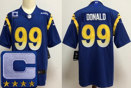 Men's Los Angeles Rams #99 Aaron Donald Limited Royal C Patch Vapor Jersey