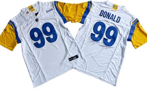 Men's Los Angeles Rams #99 Aaron Donald Limited White FUSE Vapor Jersey