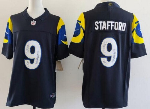 Men's Los Angeles Rams #9 Matthew Stafford Limited Navy Rivalries FUSE Vapor Jersey
