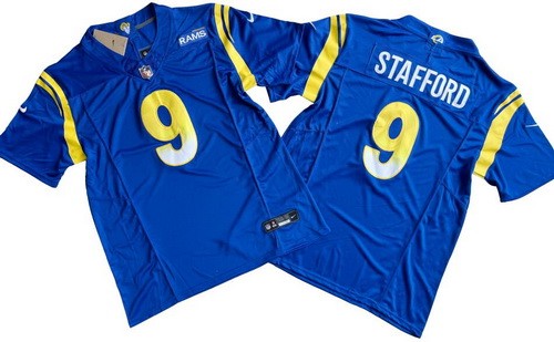 Men's Los Angeles Rams #9 Matthew Stafford Limited Royal FUSE Vapor Jersey