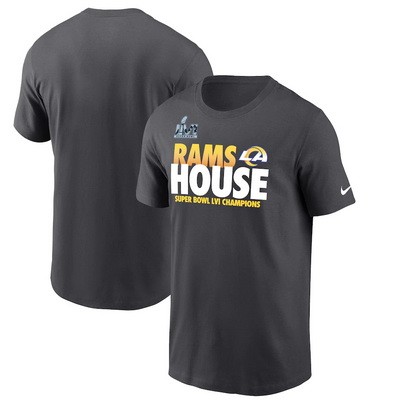 Men's Los Angeles Rams Anthracite Super Bowl LVI Champions Local T-Shirt
