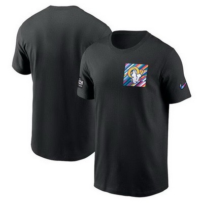Men's Los Angeles Rams Black 2023 Crucial Catch Sideline TriBlend T Shirt