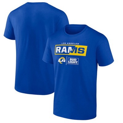 Men's Los Angeles Rams Blue NFL x Bud Light T Shirt