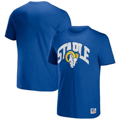 Men's Los Angeles Rams Blue NFL x Staple Logo Lockup T Shirt