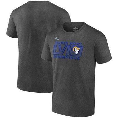 Men's Los Angeles Rams Charcoal Super Bowl LVI Champions Fumble T-Shirt