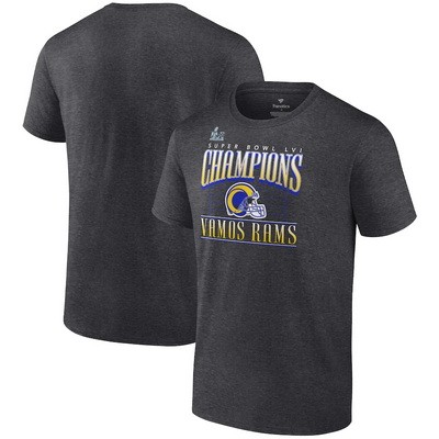 Men's Los Angeles Rams Charcoal Super Bowl LVI Champions Hometown Game Plan T-Shirt