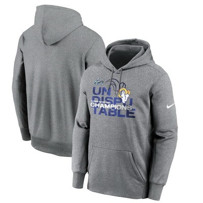 Men's Los Angeles Rams Charcoal Super Bowl LVI Champions Slogan Pullover Hoodie