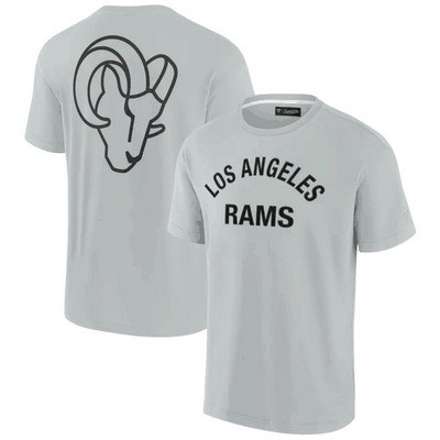 Men's Los Angeles Rams Gray Super Soft Short Sleeve T Shirt