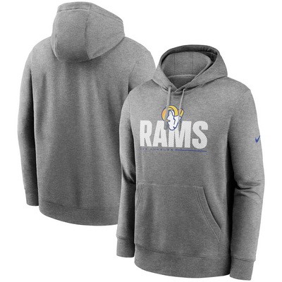 Men's Los Angeles Rams Gray Team Impact Club Pullover Hoodie