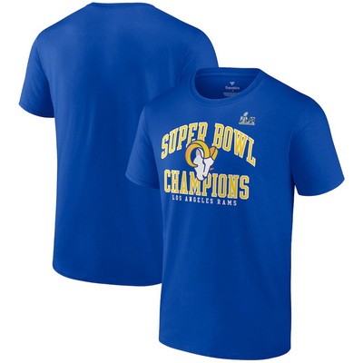 Men's Los Angeles Rams Roayl Super Bowl LVI Champions Simple Arch T-Shirt