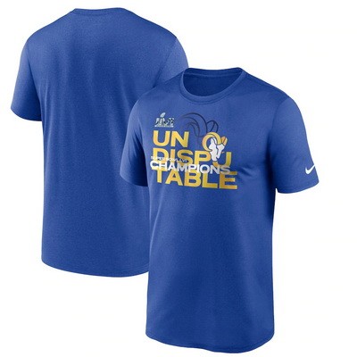 Men's Los Angeles Rams Royal Super Bowl LVI Champions Slogan T-Shirt