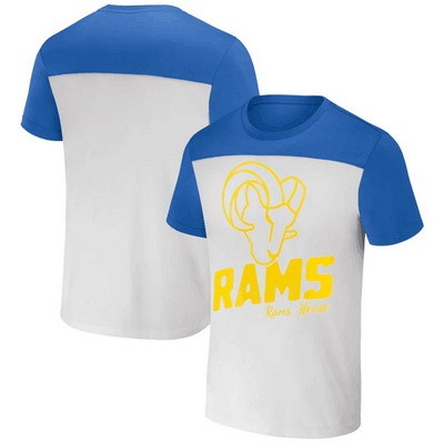 Men's Los Angeles Rams White NFL x Darius Rucker Collection Colorblocked T Shirt