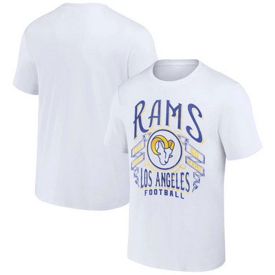 Men's Los Angeles Rams White NFL x Darius Rucker Collection Vintage Football T Shirt