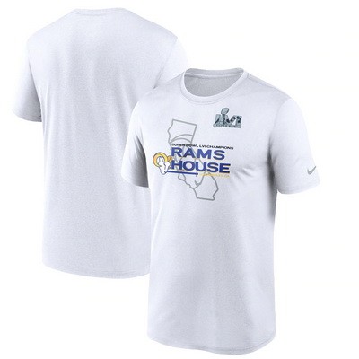 Men's Los Angeles Rams White Super Bowl LVI Champions Hometown T-Shirt