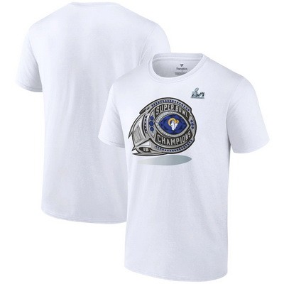 Men's Los Angeles Rams White Super Bowl LVI Champions Ring T-Shirt