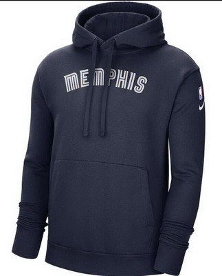 Men's Memphis Grizzlies Navy 2021 City Edition Essential Logo Pullover Hoodie