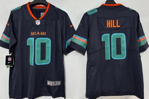 Men's Miami Dolphins #10 Tyreek Hill Limited Black Rivalries Vapor Jersey