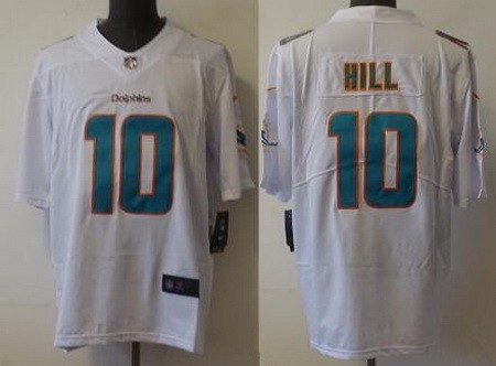 Men's Miami Dolphins #10 Tyreek Hill Limited White Vapor Jersey