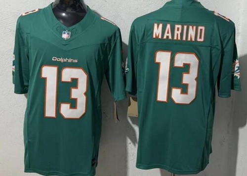 Men's Miami Dolphins #13 Dan Marino Limited Aqua FUSE Vapor Jersey