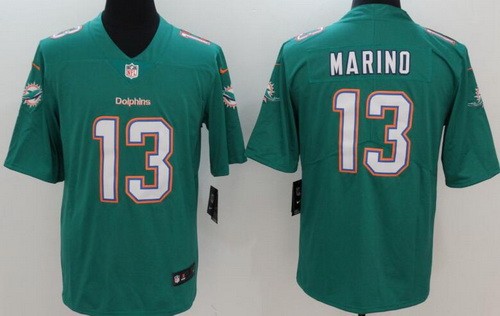 Men's Miami Dolphins #13 Dan Marino Limited Aqua Vapor Untouchable Jersey