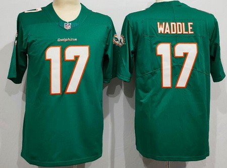 Men's Miami Dolphins #17 Jaylen Waddle Limited Aqua Vapor Jersey