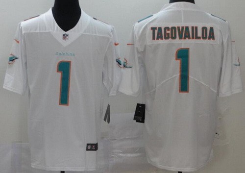 Men's Miami Dolphins #1 Tua Tagovailoa Limited White Vapor Untouchable Jersey