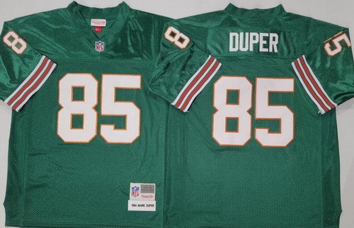 Men's Miami Dolphins #85 Mark Duper Aqua 1984 Throwback Jersey