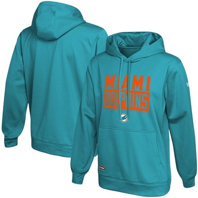Men's Miami Dolphins Aqua School of Hard Knocks Pullover Hoodie