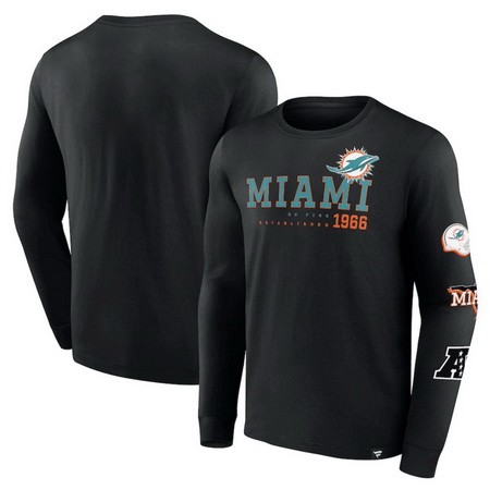 Men's Miami Dolphins Black High Whip Pitcher Sweatshirts