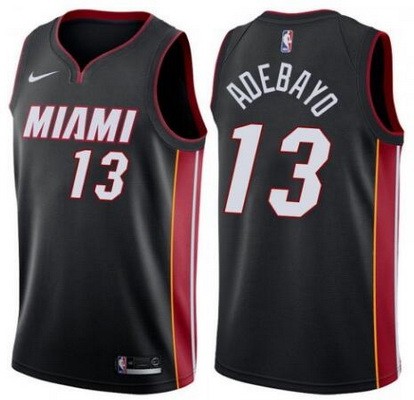 Men's Miami Heat #13 Bam Adebayo Black Icon Hot Press Jersey