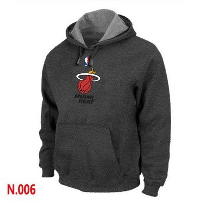 Men's Miami Heat Dark Grey Printed Pullover Hoodie