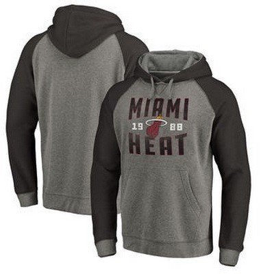 Men's Miami Heat Gray 3 Printed Pullover Hoodie