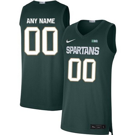 Men's Michigan State Spartans Customized Green 2019 College Basketball Jersey
