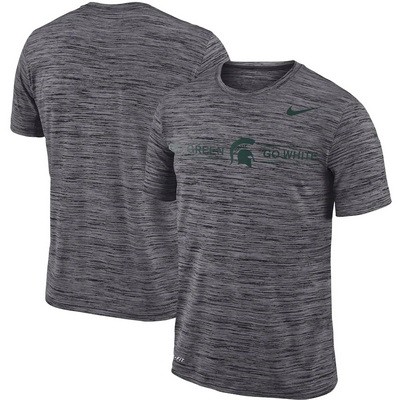 Men's Michigan State Spartans Gray Velocity Sideline Legend Performance T Shirt 201043