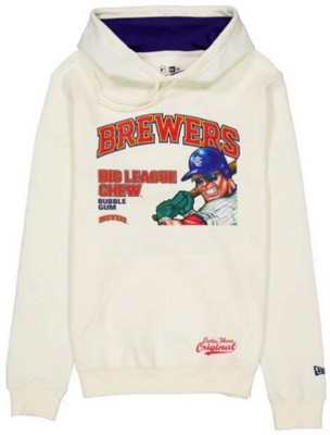 Men's Milwaukee Brewers Cream Big League Chew Pullover Hoodie