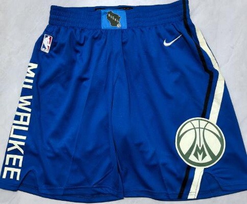 Men's Milwaukee Bucks Blue 2024 City Swingman Shorts