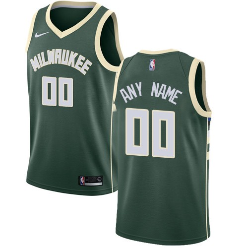Men's Milwaukee Bucks Customized Green Icon Swingman Nike Jersey