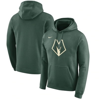 Men's Milwaukee Bucks Green 2020 City Edition Club Pullover Hoodie