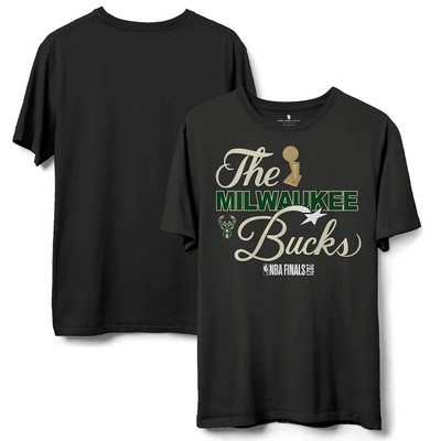 Men's Milwaukee Bucks Junk Food Black 2021 NBA Finals Bound T Shirt