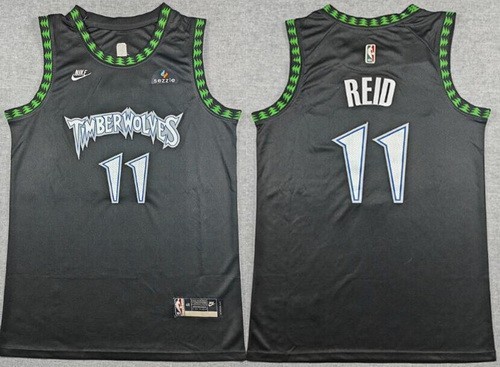 Men's Minnesota Timberwolves #11 Naz Reid Black Classic Sponsor Swingman Jersey