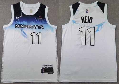 Men's Minnesota Timberwolves #11 Naz Reid White 2024 City Sponsor Swingman Jersey