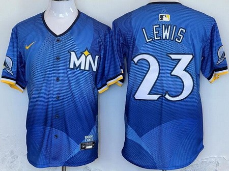 Men's Minnesota Twins #23 Royce Lewis Blue 2024 City Connect Limited Jersey