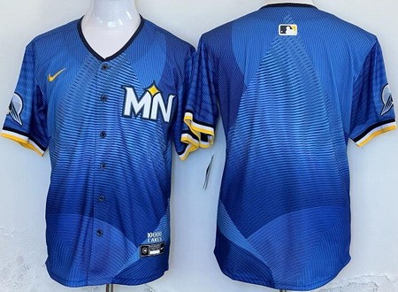 Men's Minnesota Twins Blank Blue 2024 City Connect Limited Jersey