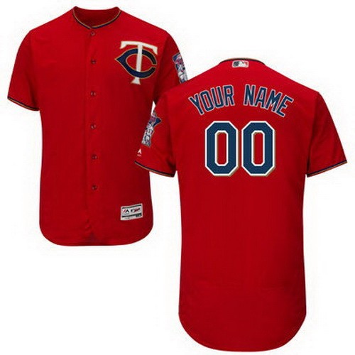 Men's Minnesota Twins Customized Red FlexBase Jersey