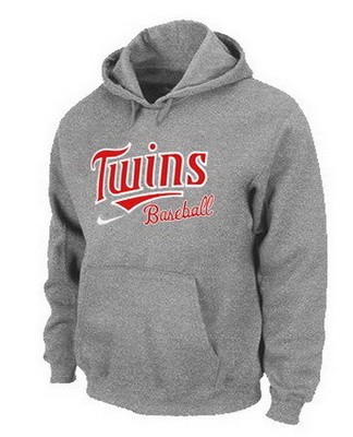 Men's Minnesota Twins Gray Printed Pullover Hoodie