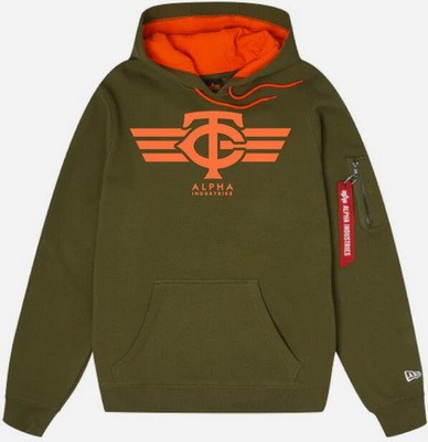 Men's Minnesota Twins Green Alpha Industries Pullover Hoodie