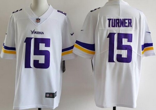 Men's Minnesota Vikings #15 Dallas Turner Limited White Vapor Jersey
