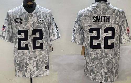 Men's Minnesota Vikings #22 Harrison Smith Limited Arctic Camo 2024 Salute to Service Jersey