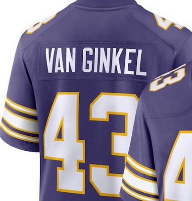Men's Minnesota Vikings #43 Andrew Van Ginkel Limited Purple Classic Vapor Jersey